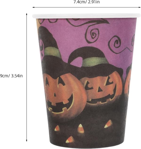 30 stk. Halloween-papirkopper, engangs og praktiske til fester