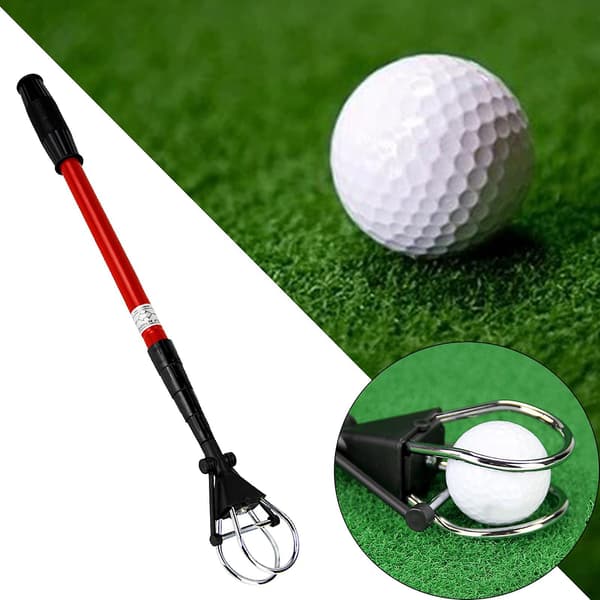 Golfbold Opsamler Værktøj Saver Putter Grip Retriever Rød Sort