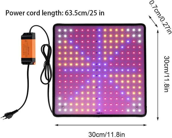 225 LED-växtbelysning, lämplig för växttillväxt och blomning, LED-växtpanel för inomhusbruk