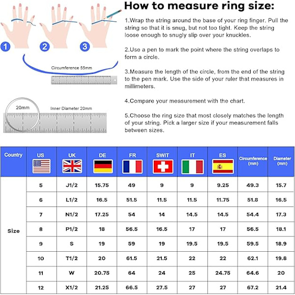 Angstdempende Fidget Ring Rustfritt Stål Spinner Ring Sol Måne Stjerne Roterbar Størrelse W