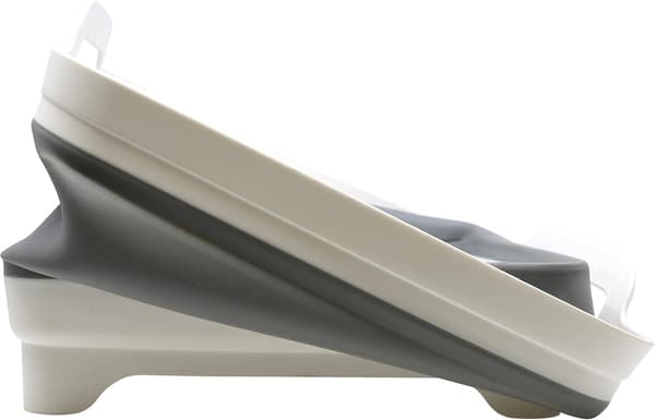 8,5 liters infällbart handfat i polypropen/TPR - Längd 30,5 cm - Bredd 30 cm - Höjd 20 cm (utfälld) - 7 cm (ihopfälld) (Grå)