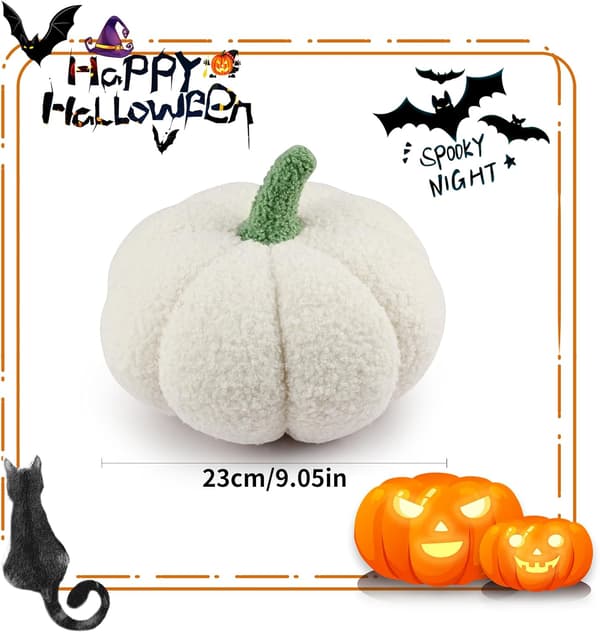 Halloween Græskar Pyntepude, Udstoppede Græskar Fluffy Plys Legetøj Sofapude Blød Græskar Pyntepude Dekoration til Halloween Pynt