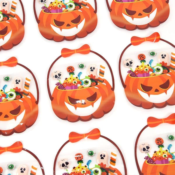 3 st Halloween godispåsar, perfekta för Halloweenfester, Halloween pumpakrukaformade godispåsar