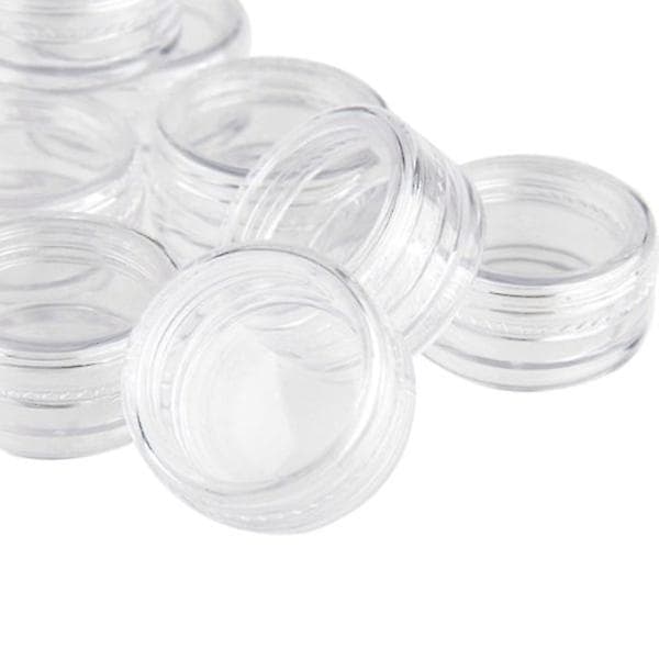 5 Oppbevaringskrukker 10ml Transparent