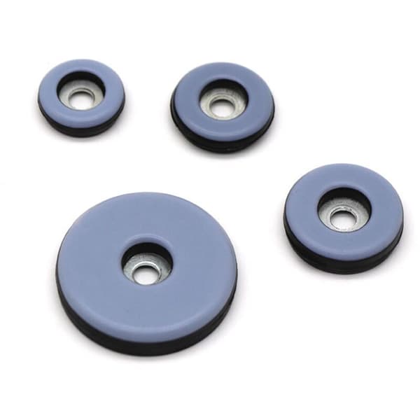 20x Teflon möbelglid med skruvar - Ø 19 mm (rund) - PTFE Möbelglid/PTFE (Teflon) Glidare med skruvar