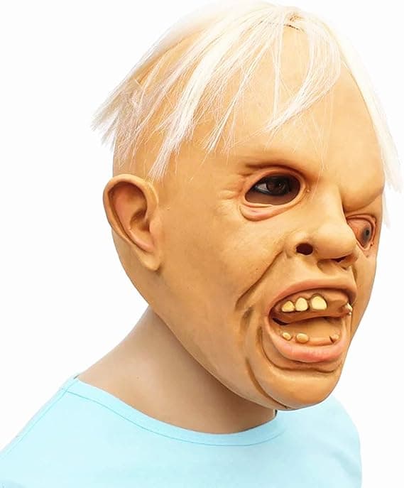 1 PC Ansiktsløs Grimaserende Demonmaske, Luksuskostyme til Halloween