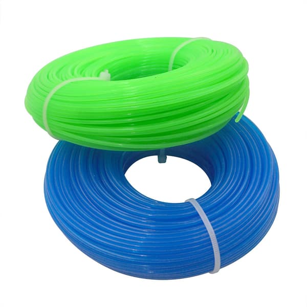 Universal Nylon Erstatning Rund Trimmertråd Gress Trimmer Tråd, Diameter 1.6mm x 100m Lengde, 2 Rull (Grønn + Blå)