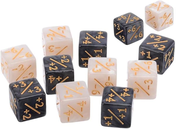 12 Token D6 Lojalitets Tärningsset För Mtg Ccg