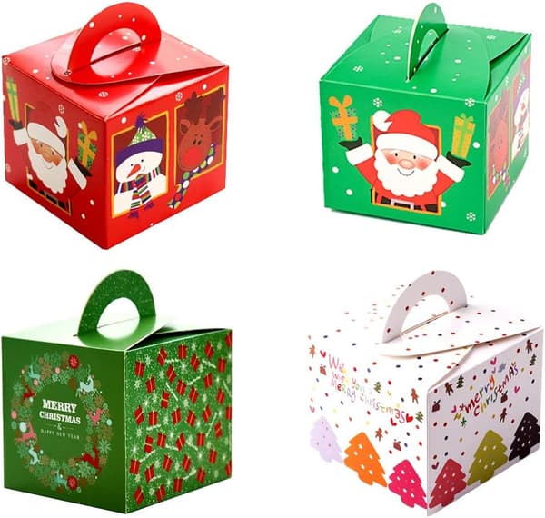 32 st Godisaskar Christmasaskar Bröllopsfavoriter, Pappersjulklapp DIY Presentkakaskar Dekorativa Godisaskar