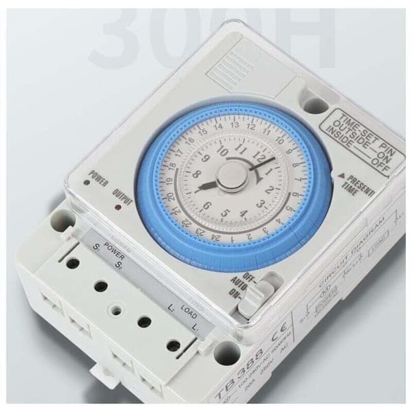 Analog klokke mekanisk tidsbryter - for 24-timers systemautomatisering, gatebelysning, etc.