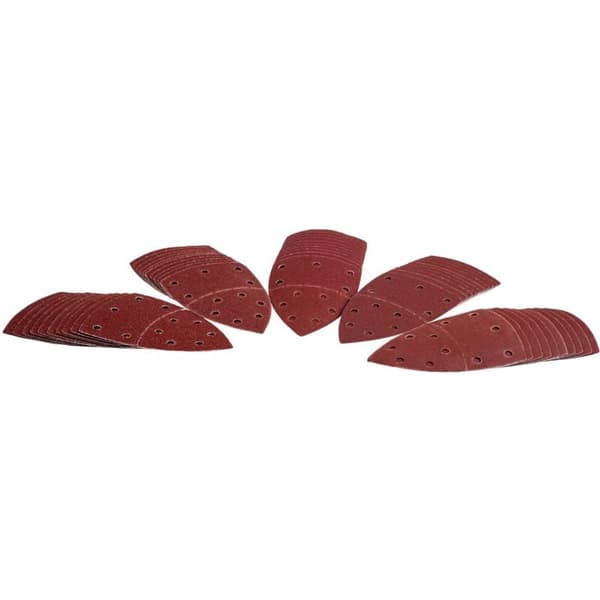 50-pack slippapper - för slipmaskiner och multiverktyg - 100x150 mm - roterande frontstycke
