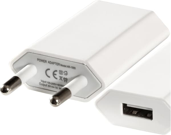 2-pakning Lader for iPhone / Samsung etc. 5V / 1A