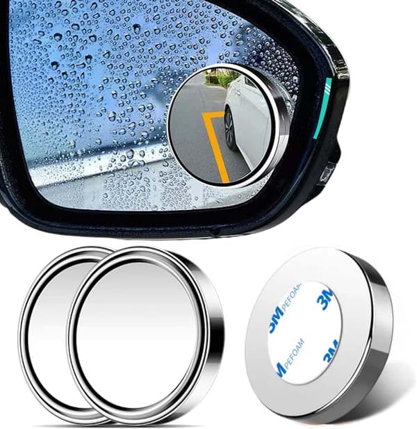 2 stk. blindsone speil for biler, 360° roterbart synsfelt