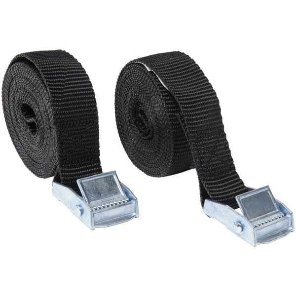 2,5 m x 25 mm 2-delt spænderem - Laststropper - Sort spænderem