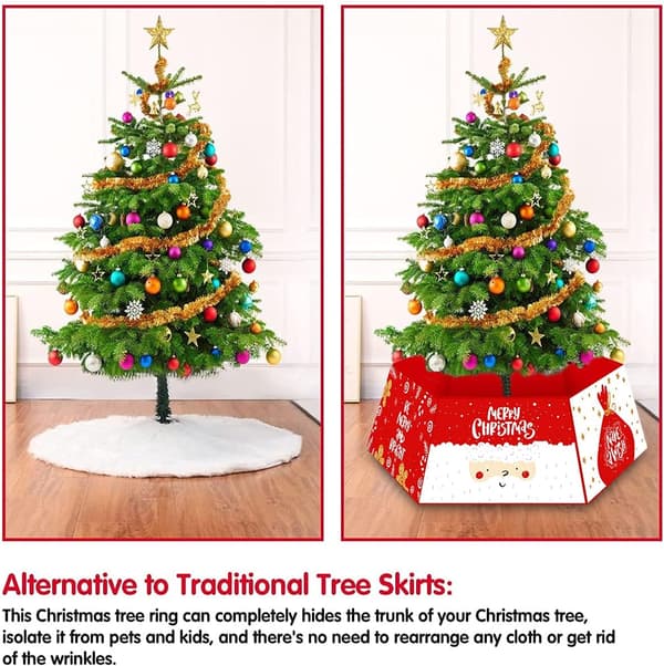Juletrekrage, Juletre Ring, Willow Tree Skirt Base Stand Sammenleggbart Bunndeksel