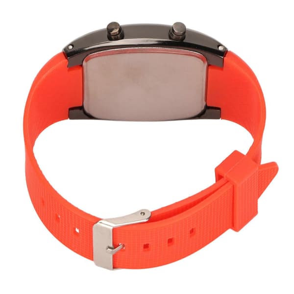 LED elektronisk ur, klassiske digitale ure, justerbart løbedashboard, armbåndsur, rød rem