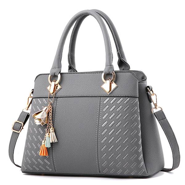 Dam Axelväska Handväskor Damväska Satchel Axelväskor Rymlig Mode Tote Läder Väska