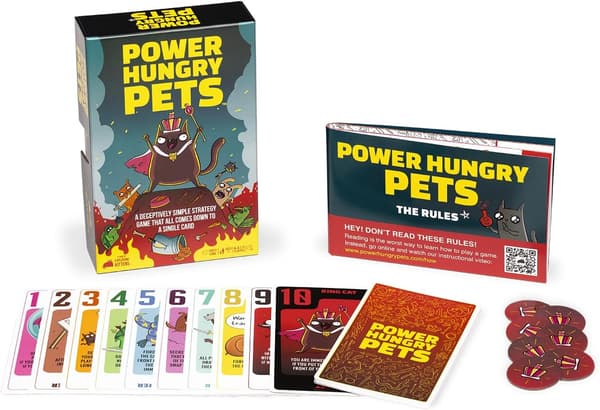Power Hungry Pets by Exploding Kittens - 2-6 pelaajaa - Ikä 7+ - 15 minuuttia pelata - Strateginen ja yksinkertainen korttipeli