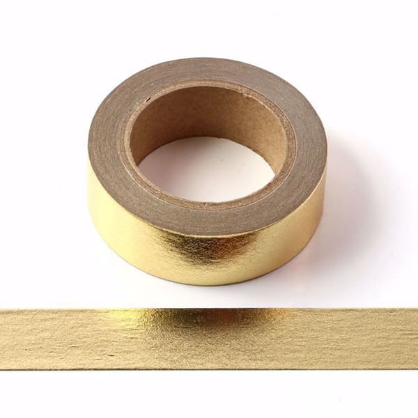 Solid Folie Washi Tejp Dekorativ Självhäftande Maskeringstejp 15mm x 10 Meter