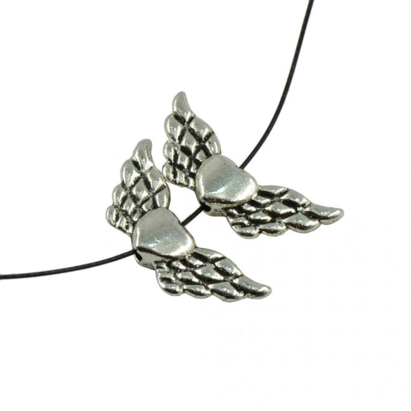 100 bitar Pärlor Ängelvingar Retro Smycken Armband Halsband Örhängen Diy Brons+Antik Silver