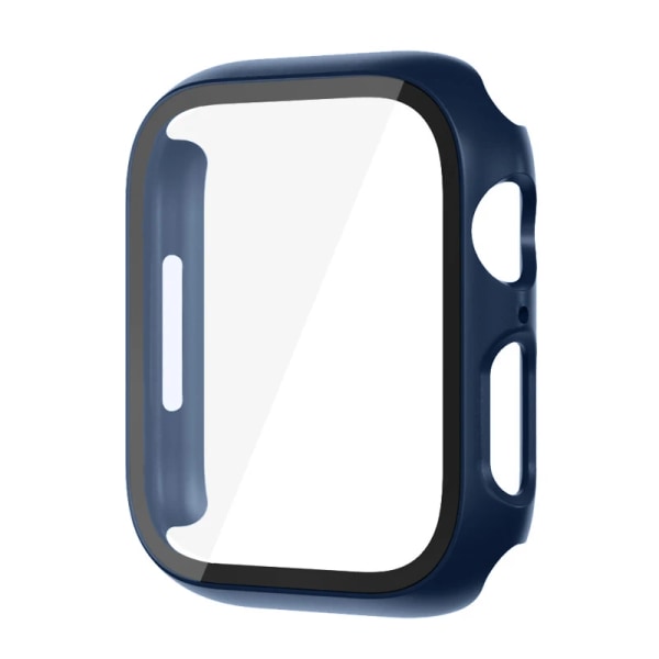 Glass+ Cover för Apple Watch case 9 8 7 6 SE 5 iWatch Accessories Screen Protector Apple Watch Series 45mm 41mm 44mm 40mm 42mm 38mm Mindnight blu Mindnight blue 41mm series 7 8 9