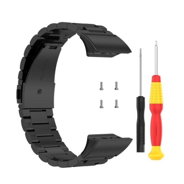 For Garmin Forerunner 35 / 30 Universal Tre Perler Rustfritt Stål Rem Black