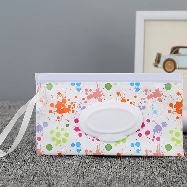 Baby Wipes Box Eco-Friendly Case Cleaning Wipes Case Portable Wipes Bag EVA Snap Strap Wipes Bag