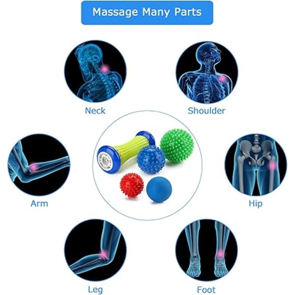 Plantar Fasciitis Fodmassage Rulle, Rygmuskel Massager P