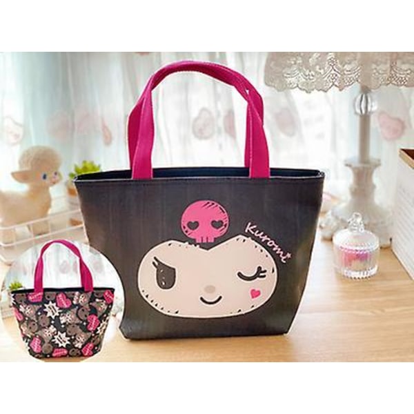 31cm Sanrios Kawaii Tegneserie Mymelody Kuromi Cinnamoroll Student Kontorarbeider Håndveske Isolerte Lunsjbokspose Pu Lunsjpose Kuromi