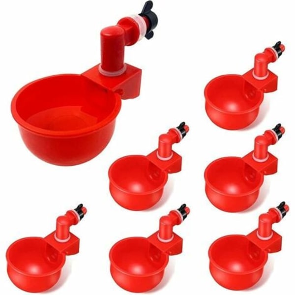 6pcs automatic chicken drinker accessories Bowl cups Plastic bowl, automatic bird waterers Automatic drinking water cups f