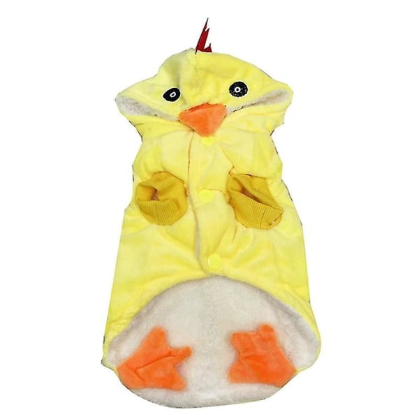 Funny dog chicken costume, pet halloween rooster cosplay dress, adorable cat clothes Animal warm clothes Clothes