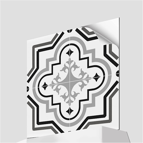 Traditional tile floor stickers self-adhesive (size: 30*30cm*5pcs)