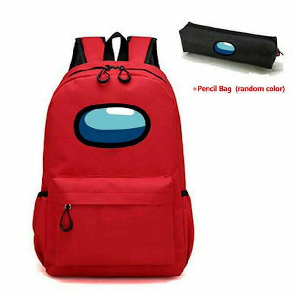 Among Us Game Backpack Boys Girls School Bag RED