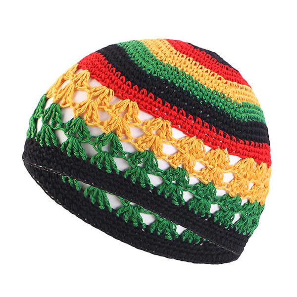 Enkel farve håndlavet hæklet hue til kvinder mænd vinter holder varm strikkede hatte ed