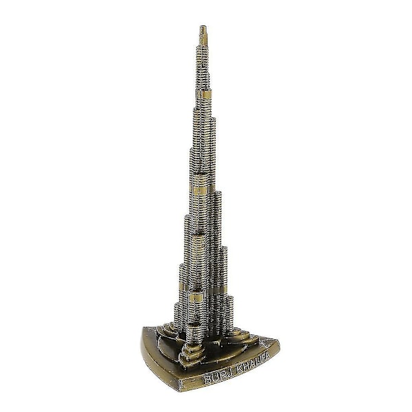 Metal Burj Khalifa Tower Building Architecture Model Souvenir Landmark 13cm