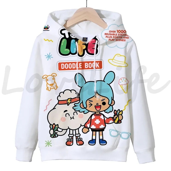 Toca Life World Luvtröjor Pojille ja Tytöille Pitkähihaiset Paidat Lapset Urheilupuvut Lapset Piirretty Paidat Syyspaidat Sudadera 26 26 kids-160(14T)