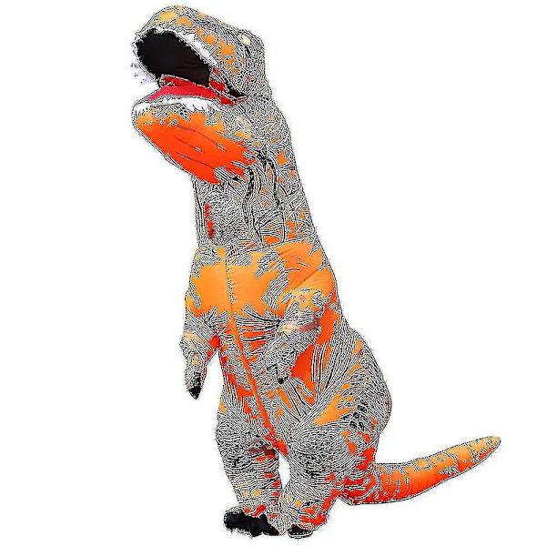 Lasten ja Aikuisten Dinosaurusten Ilmapuvut T-rex Anime Cartoon Juhlapuvut Halloween-Puku Miehille ja Naisille Oran orange Fit Height 150-195JAW