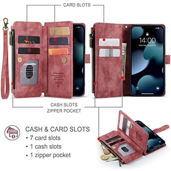 Caseme c30 case till iphone 12/12 pro röd röd ed