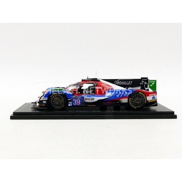 Diecast modelbil - SPARK 1/43 - ORECA 07 Gibson LMP2 - Le Mans 2017 - Blå / Rød / Hvid - S5825