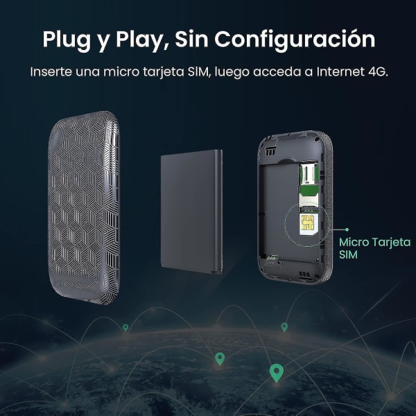 5g bärbar mobil hotspot-router, 2100 mah batteri, plug and play, passande kompatibel Travel-d