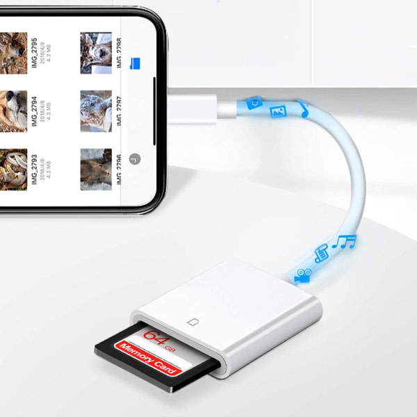 IC Apple Lightning till SD-kort kameraläsare Adapter för iPhone iPad