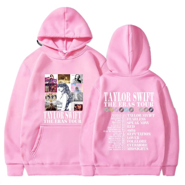 Julklapp 2023 Taylor Swift Fans Hoodie Höst & Vinter Sweatshirt Herr & Dam Juljacka Rosa pink 3XL