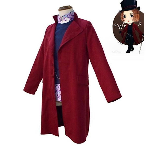 Wonka-kostume med gratis hat til cosplay S