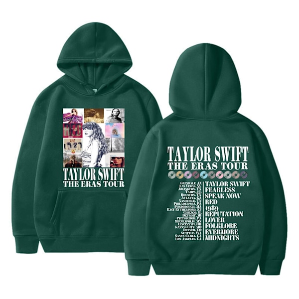 Julegave 2023 Taylor Swift Fans Hoodie Efterår og Vinter Sweatshirt til mænd og kvinder Julejakke grøn green S