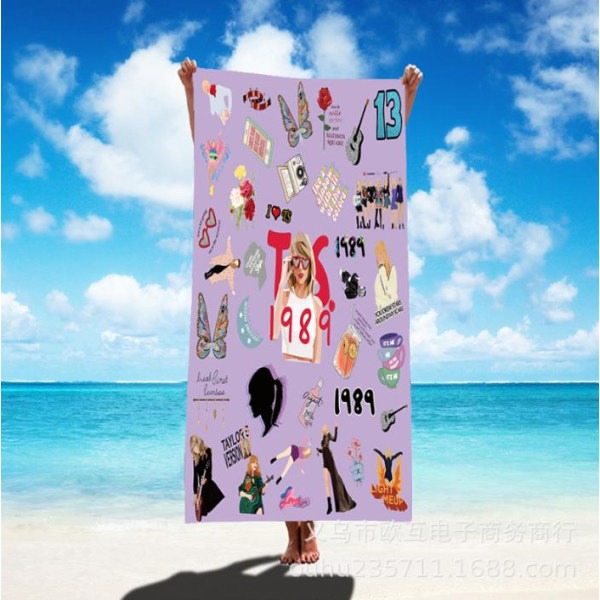 Taylor Swift badhandduk för badstrand Tjock mikrofibersköldpaddsfilt 75*150 cm Presenter B B 75*150cm