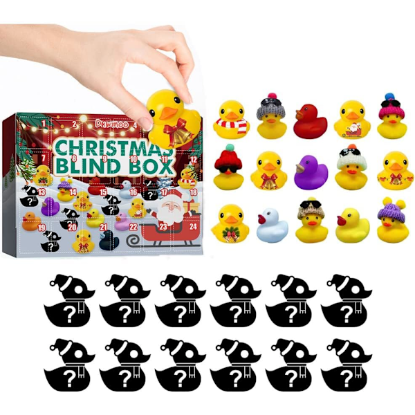 Duck Advent Calendar 2023, 24 Days Rubber Duck, Christmas Calendar Duck, Advent Calendar Duck, Christmas Calendar with 24 Rubber Ducks