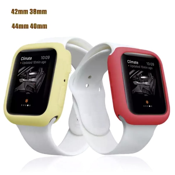 Passer til Apple Watch Series 1-6 SE Smartwatch Cover 38/40/42/44 mm Vandafvisende Gul Yellow 40mm