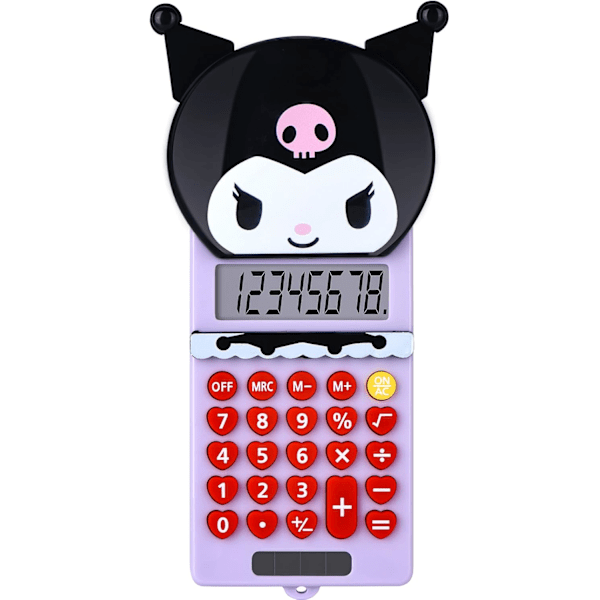 Cute Calculator,5.9 * 2.6in,Powered by Batteries(Included) 8 Digit with LCD Display,Kids Calculator,Calculator for School,Mini Calculator,(Black)