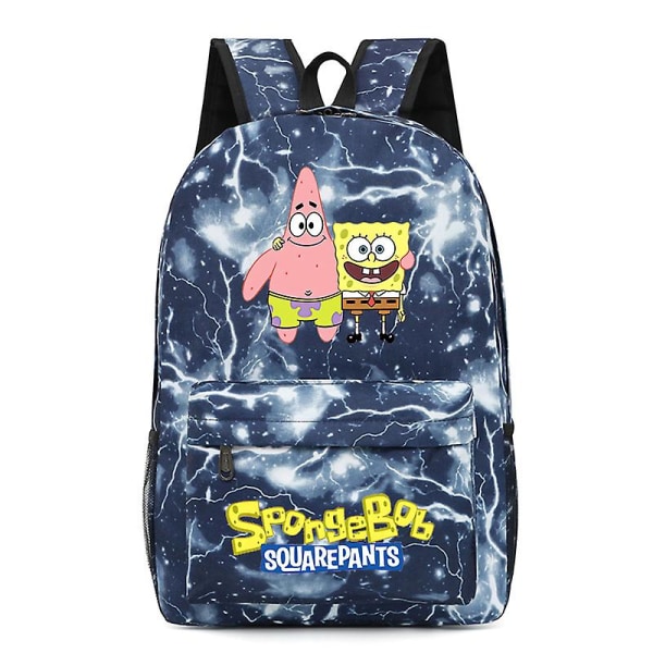 Spongebob Ny ryggsäck Kawaii Tecknad Mode Skolväska Anime Väska Oxford Tyg Barn Ryggsäckar Trendiga Studentväskor Presenter E