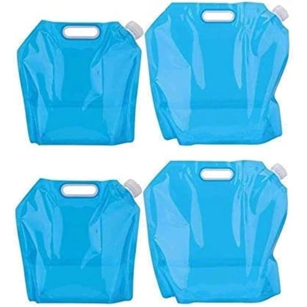 4 pcs 30L collapsible water container 2 x 5L + 2 x 10L Water bag, collapsible water transport tank